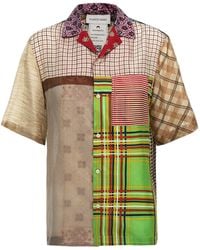 Marine Serre - Patchwork Scarf Printed Bowling Shirt - Lyst