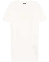 Emporio Armani - Logo-Embroidered T-Shirt Beach Dress - Lyst