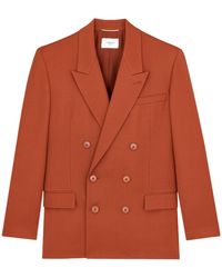Saint Laurent - Double-Breasted Blazer - Lyst