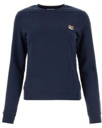 Maison Kitsuné - Maison Kitsuné Fox Head Patch Crewneck Sweatshirt - Lyst