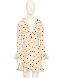 Valentino - Crepe Couture Short Dress With Pludepois Print - Lyst