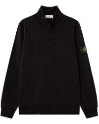 Stone Island - Zip Collar Sweatshirt - Lyst