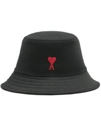 Ami Paris - Ami De Coeur Embroidered Bucket Hat - Lyst
