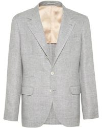 Brunello Cucinelli - Single-Breasted Tailored Blazer - Lyst