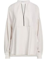 Brunello Cucinelli - V-Neck Long-Sleeved Shirt - Lyst
