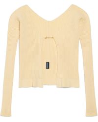 Jacquemus - Logo Plaque Long-Sleeved Cardigan - Lyst