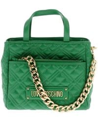 Moschino - Quilted Logo-Plaque Tote Bag - Lyst