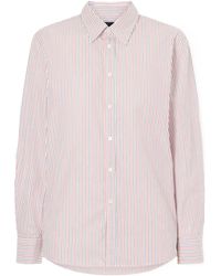 Nili Lotan - Striped Long Sleeve Cotton Shirt - Lyst