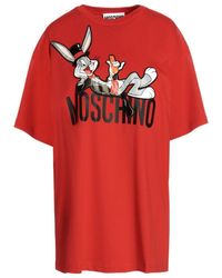 Moschino - Bugs Bunny Printed Crewneck T-Shirt - Lyst