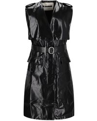 Jil Sander - Sleeveless Belted Coat - Lyst
