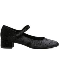 BY FAR - Velvet Mary Jane Pumps - Lyst