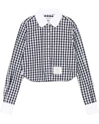 Thom Browne - Gingham Peter-Pan Collar Shirt - Lyst