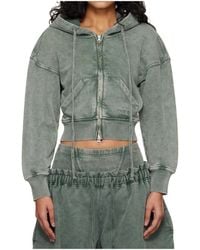 KNWLS - Haze Cropped Zip-Up Sweatshirt - Lyst