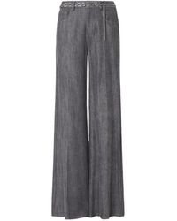 Liu Jo - Chain Belt Wide-Leg Jeans - Lyst