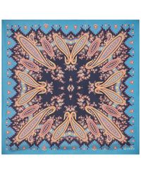 Etro - Silk Scarf With Placed Print - Lyst
