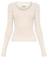 Isabel Marant - Selenie Ribbed Long-Sleeve Top - Lyst