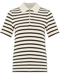 Jil Sander - Striped Zip Polo T-Shirt - Lyst