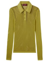 Gucci - Embossed Technical Mesh Polo Top - Lyst