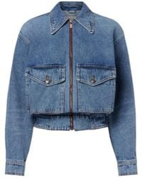 Magda Butrym - Front Zip Denim Jacket - Lyst