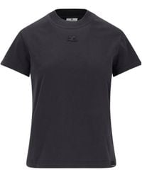 Courreges - Courrèges Logo Patch Crewneck T-Shirt - Lyst