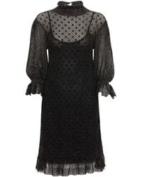 Chloé - Chloé Ruffled Puff-Sleeve Mini Dress - Lyst