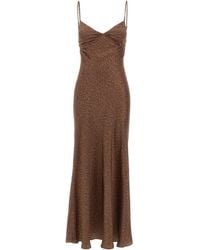 MC2 Saint Barth - Leopard-Print Spaghetti-Strap Silk Maxi Dress - Lyst