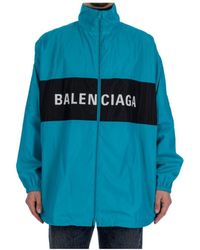 Balenciaga - Logo Printed High-Neck Jacket - Lyst