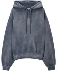 Alexander Wang - T By Structured Terry Puff Logo Hoodie - Lyst
