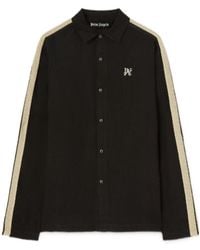 Palm Angels - Pa Monogram Printed Long-Sleeved Shirt - Lyst