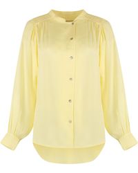 Yves Salomon - Crepe Curved Hem Shirt - Lyst