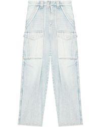 Isabel Marant - Isabel Marant Étoile Heilani Mid-Rise Faded-Effect Cargo Jeans - Lyst