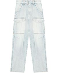 Isabel Marant - Isabel Marant Étoile Heilani Mid-Rise Faded-Effect Cargo Jeans - Lyst