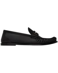 Saint Laurent - Laurent Logo Plaque Slip-On Loafers - Lyst