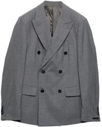 Prada - Double-Breasted Wool Jacket - Lyst