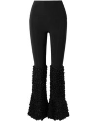 Norma Kamali - Faux-Fur Panelled Leggings - Lyst