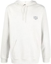 A.P.C. - Marvin Logo-Print Pullover Hoodie - Lyst