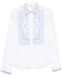 Ermanno Scervino - Long Sleeved Embroidered Shirt - Lyst