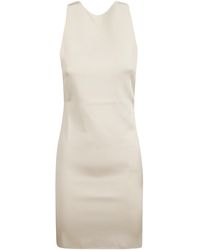 Saint Laurent - Crewneck Sleeveless Dress - Lyst