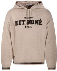 Maison Kitsuné - Maison Kitsuné College Knitted Hoodie - Lyst