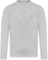 Maison Kitsuné - Maison Kitsuné Fox Head Patch Fine-Knit Jumper - Lyst