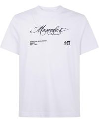 Moncler - Script-Logo Cotton T-Shirt - Lyst