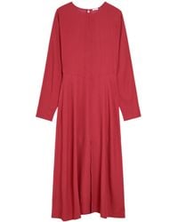 JOSEPH - Hills Cut-Out Crepe Midi Dress - Lyst