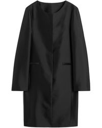 TOTEME - Collarless Silk Coat - Lyst