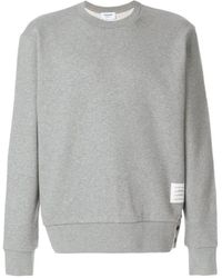 Thom Browne - Rwb Stripe Crewneck Sweatshirt - Lyst