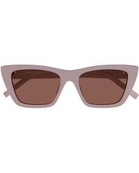 Saint Laurent - Eyewear Butterfly Frame Sunglasses - Lyst