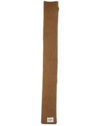 Jil Sander - Logo-Patch Knitted Scarf - Lyst