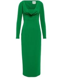 Roland Mouret - Cowl Neck Cady Midi Dress - Lyst