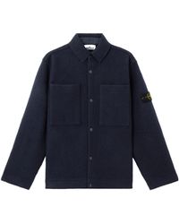 Stone Island - Logo Patch Buttoned Cardigan - Lyst