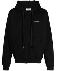 Off-White c/o Virgil Abloh - Logo Embroidered Zip-Up Jacket - Lyst