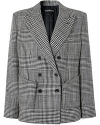 Tom Ford - Double-Breasted Plaid Suit Jacket - Lyst